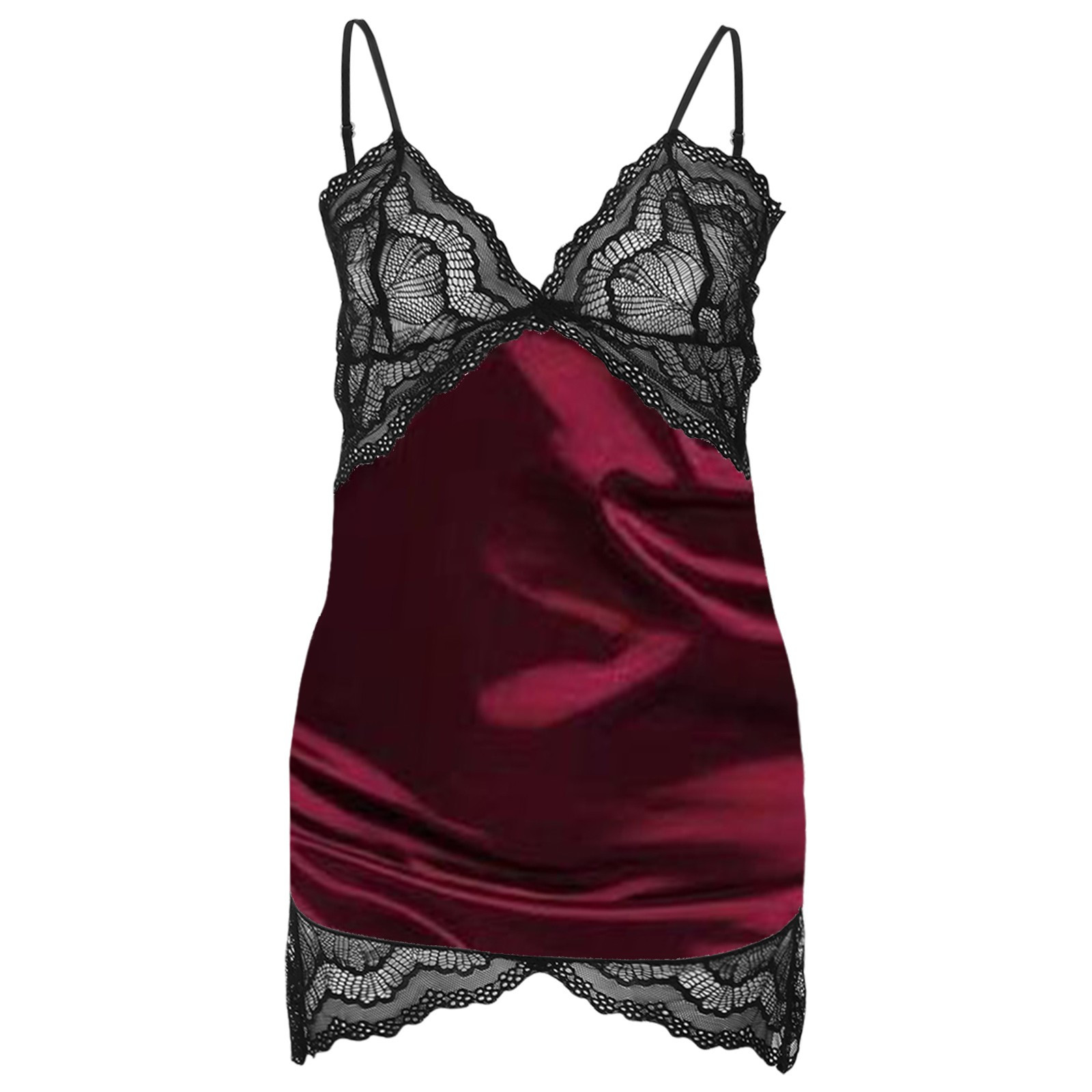 Ladies Lingeries Lovely Plus Size Romantic Nightdress Lace Pajamas Camisole Comfy Fashion Sleepwear Soft Lightweight Breathable Underwear Intimates